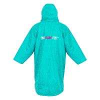 Two Bare Feet Kids Weatherproof Classic Print Changing Robe - Teal / Raspberry Extra Image 1 Preview